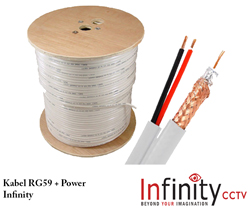 Kabel Coaxial CCTV Infinity Rg59 Plus Power