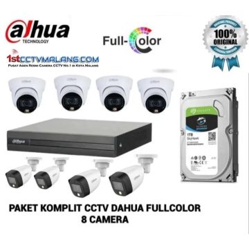 Paket hemat murah cctv Dahua 2MP 8 Channel Kamera