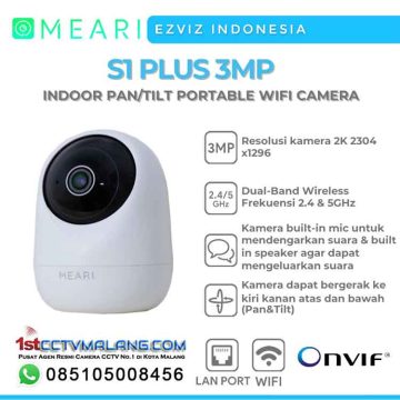 Kamera CCTV Wifi 3MP Free cloud MEARI S1 Plus Indoor PTZ Smart Wifi Kamera Dual Band Garansi Resmi