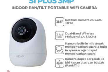 Kamera CCTV Wifi 3MP Free cloud MEARI S1 Plus Indoor PTZ Smart Wifi Kamera Dual Band Garansi Resmi